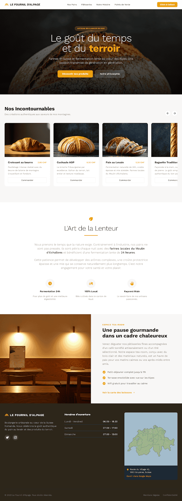Exemple Site Web Boulangerie