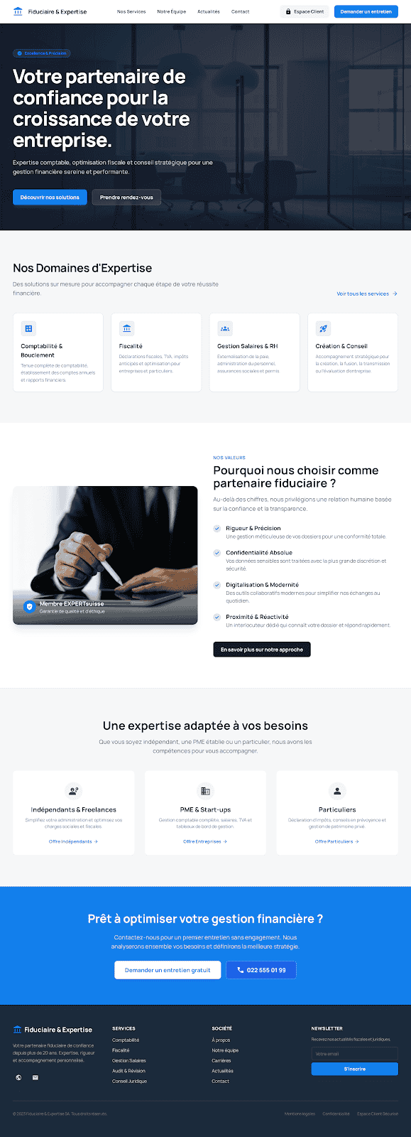 Exemple Site Web Fiduciaire