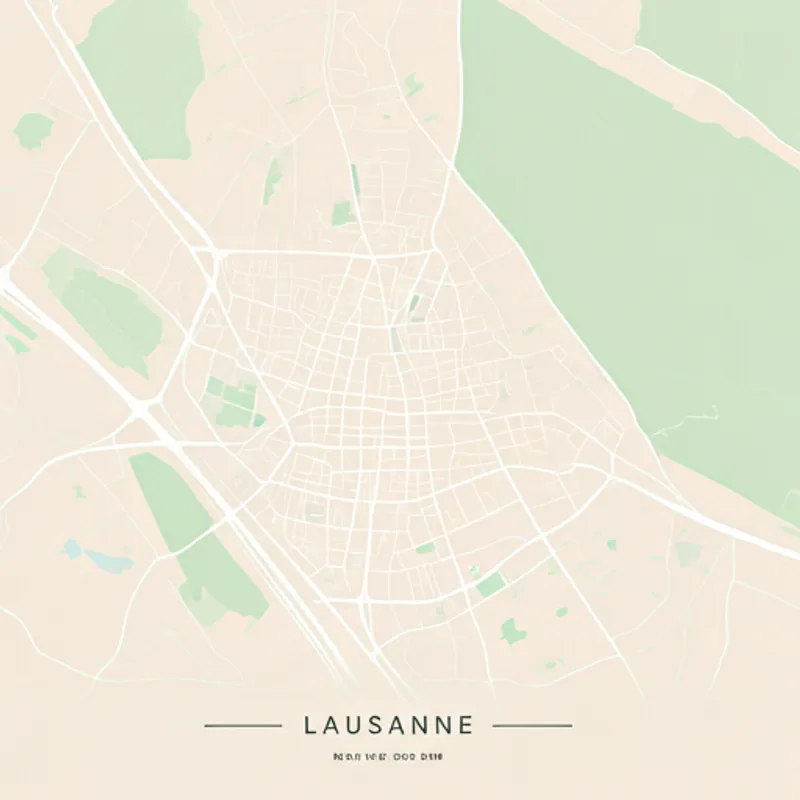 Map view of Lausanne city center
